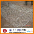 Malla de alambre hexagonal tejido cestas de piedra